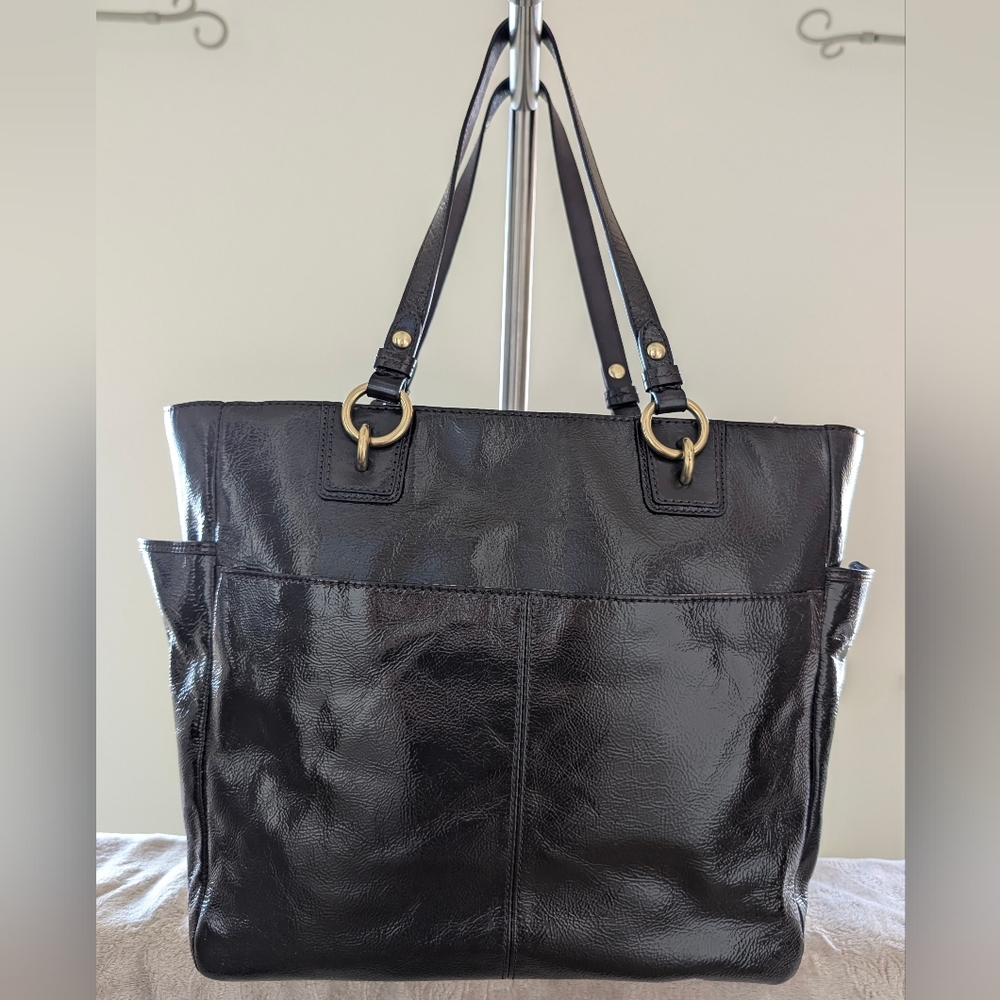 Coach Mahogany/Dark Brown Patent Leather Tote Bag - Picture 2 of 15